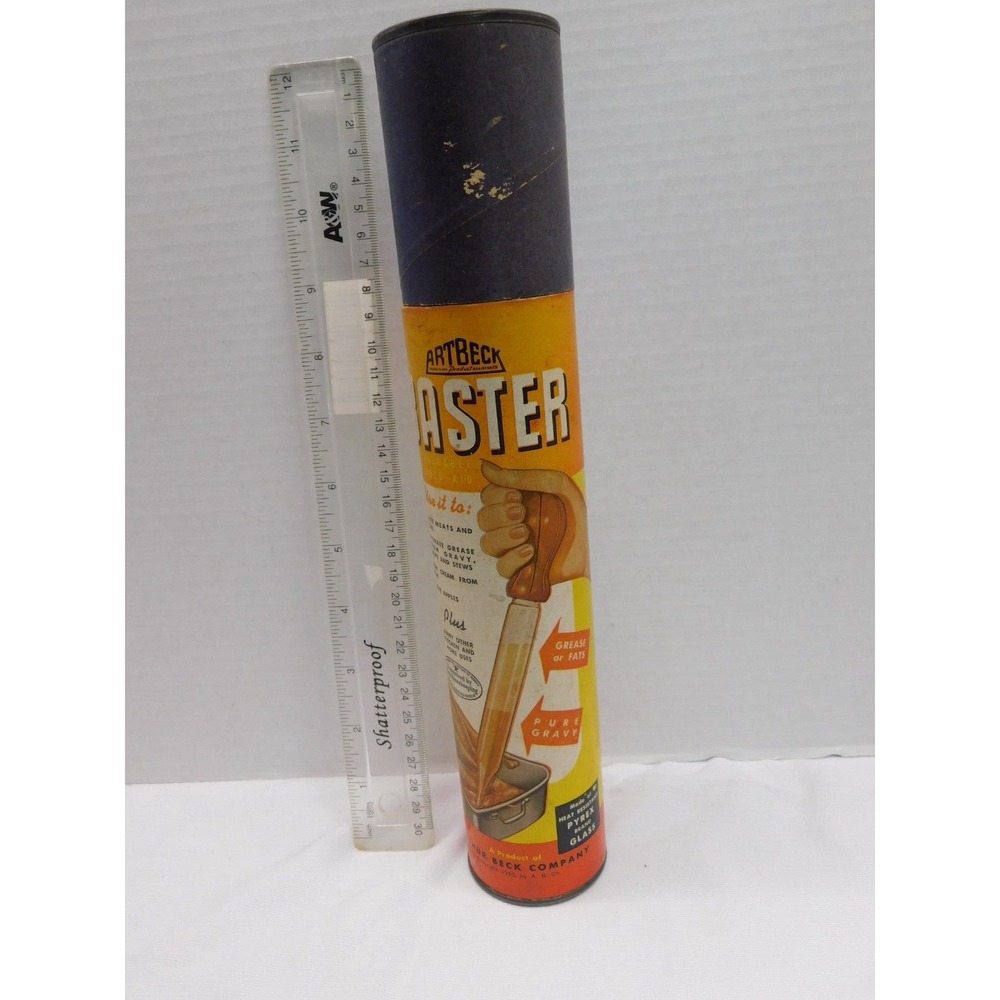 Vintage  1946 ArtBeck Baster Pyrex Glass USA 40s Advertising